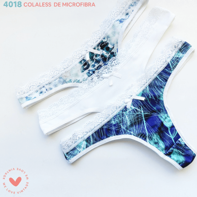 VINTAGE- ART 4018 PACK X 3 COLALESS DE MICROFIBRA